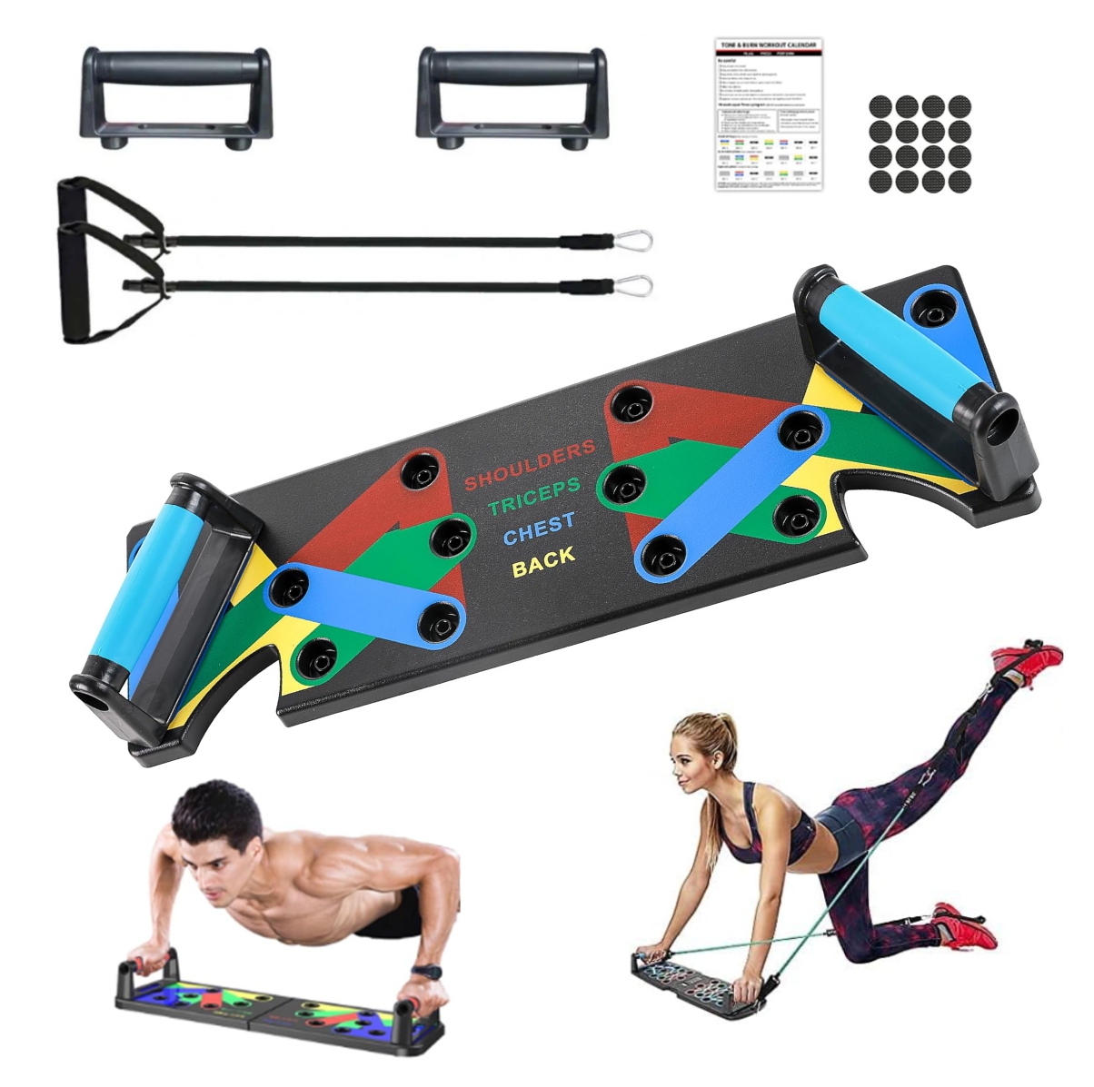 Tabla Push Up Con Bandas Elasticas